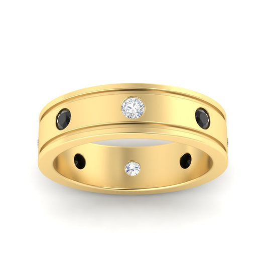 mens-bezel-set-diamond-eternity-engagement-ring-with-black-diamond-in-yellow-gold-fdm10342rogblackangle5-nl-yg.jpg