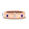 Load image into Gallery viewer, mens-bezel-set-diamond-eternity-engagement-ring-with-blue-sapphire-in-rose-gold-fdm10342rogsabl-nl-rg-hw.jpg