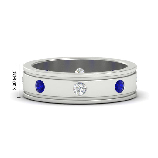 mens-bezel-set-diamond-eternity-engagement-ring-with-blue-sapphire-in-white-gold-fdm10342rogsabl-nl-wg-hw.jpg