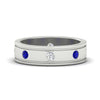 Load image into Gallery viewer, mens-bezel-set-diamond-eternity-engagement-ring-with-blue-sapphire-in-white-gold-fdm10342rogsabl-nl-wg.jpg