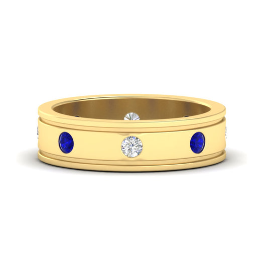 mens-bezel-set-diamond-eternity-engagement-ring-with-blue-sapphire-in-yellow-gold-fdm10342rogsabl-nl-yg.jpg