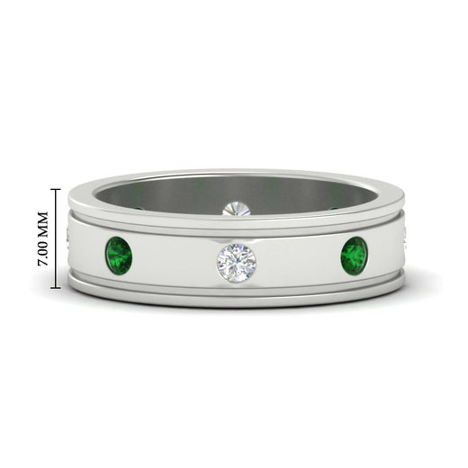 mens-bezel-set-diamond-eternity-engagement-ring-with-emerald-in-white-gold-fdm10342rogemgr-nl-wg-hw.jpg
