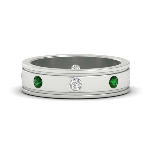 mens-bezel-set-diamond-eternity-engagement-ring-with-emerald-in-white-gold-fdm10342rogemgr-nl-wg.jpg