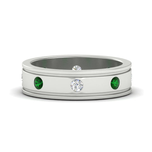 mens-bezel-set-diamond-eternity-engagement-ring-with-emerald-in-white-gold-fdm10342rogemgr-nl-wg.jpg