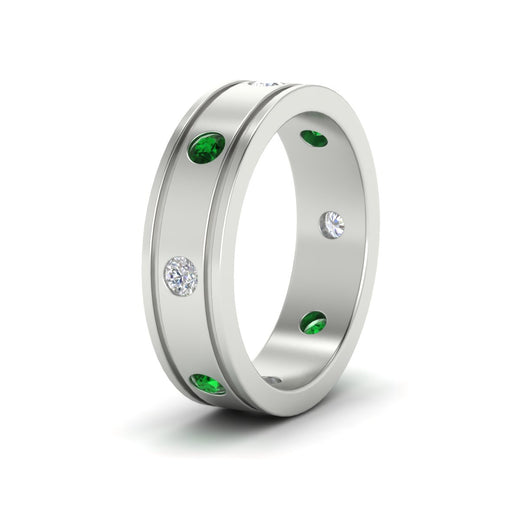 mens-bezel-set-diamond-eternity-engagement-ring-with-emerald-in-white-gold-fdm10342rogemgrangle2-nl-wg.jpg