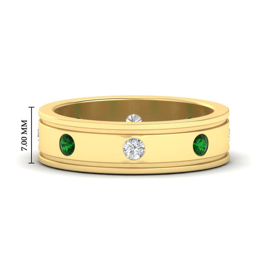 mens-bezel-set-diamond-eternity-engagement-ring-with-emerald-in-yellow-gold-fdm10342rogemgr-nl-yg-hw.jpg