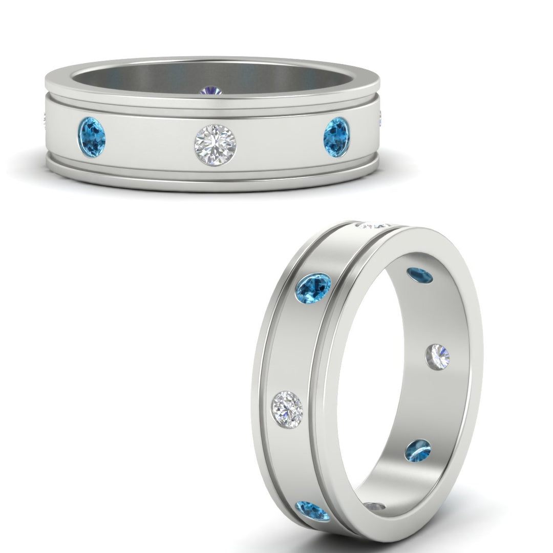 mens-bezel-set-diamond-eternity-engagement-ring-with-ice-blue-topaz-in-white-gold-fdm10342rogicbltoangle3-nl-wg