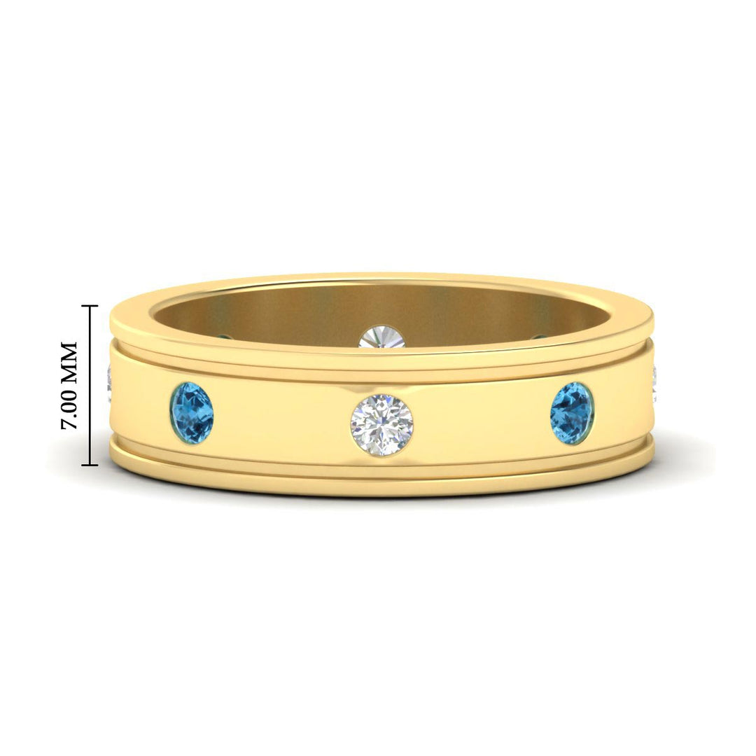 mens-bezel-set-diamond-eternity-engagement-ring-with-ice-blue-topaz-in-yellow-gold-fdm10342rogicblto-nl-yg-hw