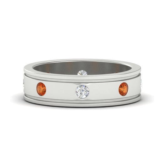 mens-bezel-set-diamond-eternity-engagement-ring-with-orange-sapphire-in-white-gold-fdm10342rogsaor-nl-wg.jpg