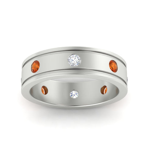 mens-bezel-set-diamond-eternity-engagement-ring-with-orange-sapphire-in-white-gold-fdm10342rogsaorangle5-nl-wg.jpg