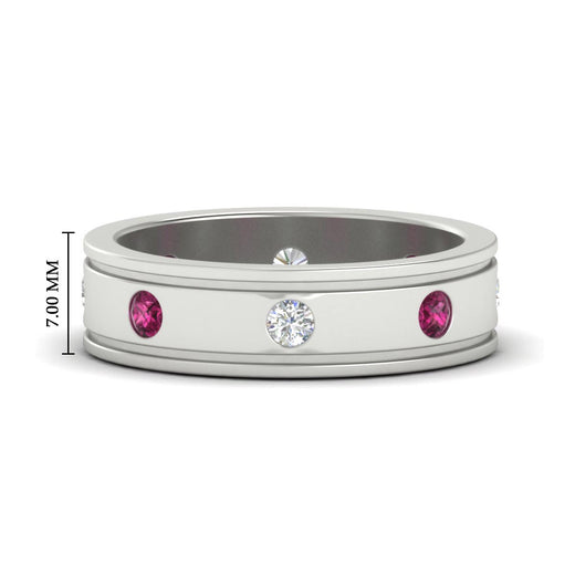 mens-bezel-set-diamond-eternity-engagement-ring-with-pink-sapphire-in-white-gold-fdm10342rogsadrpi-nl-wg-hw.jpg
