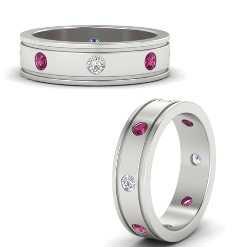 mens-bezel-set-diamond-eternity-engagement-ring-with-pink-sapphire-in-white-gold-fdm10342rogsadrpiangle3-nl-wg.jpg