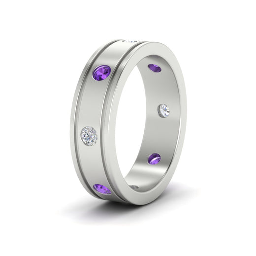 mens-bezel-set-diamond-eternity-engagement-ring-with-purple-amethyst-in-white-gold-fdm10342rogvitoangle2-nl-wg.jpg