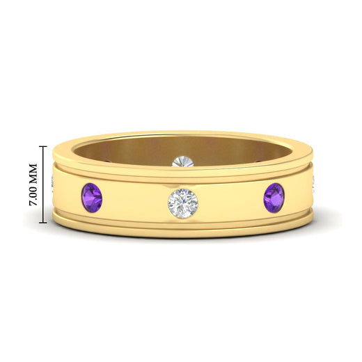 mens-bezel-set-diamond-eternity-engagement-ring-with-purple-amethyst-in-yellow-gold-fdm10342rogvito-nl-yg-hw.jpg