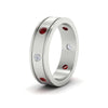Load image into Gallery viewer, mens-bezel-set-diamond-eternity-engagement-ring-with-ruby-in-white-gold-fdm10342rogrudrangle2-nl-wg.jpg