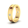 Load image into Gallery viewer, mens-bezel-set-diamond-eternity-engagement-ring-with-ruby-in-yellow-gold-fdm10342rogrudrangle2-nl-yg.jpg