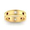 Load image into Gallery viewer, mens-bezel-set-diamond-eternity-engagement-ring-with-ruby-in-yellow-gold-fdm10342rogrudrangle5-nl-yg.jpg