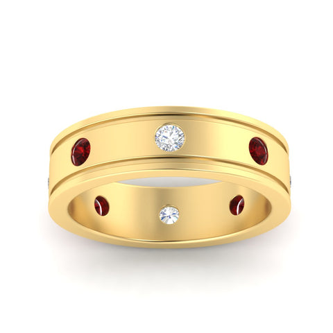 mens-bezel-set-diamond-eternity-engagement-ring-with-ruby-in-yellow-gold-fdm10342rogrudrangle5-nl-yg.jpg
