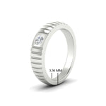 Load image into Gallery viewer, mens-bezel-set-modern-wedding-ring-in-white-gold-fdm186-nl-wg
