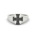 Thumbnail 34 - Mens Cross Gemstone Engagement Ring