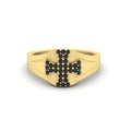 Thumbnail 50 - Mens Cross Gemstone Engagement Ring