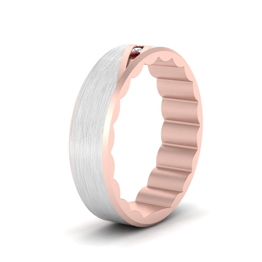 mens-brush-finish-2-tone-ruby-wedding-band-in-rose-gold-FD10395BGRUDRANGLE2-NL-RG