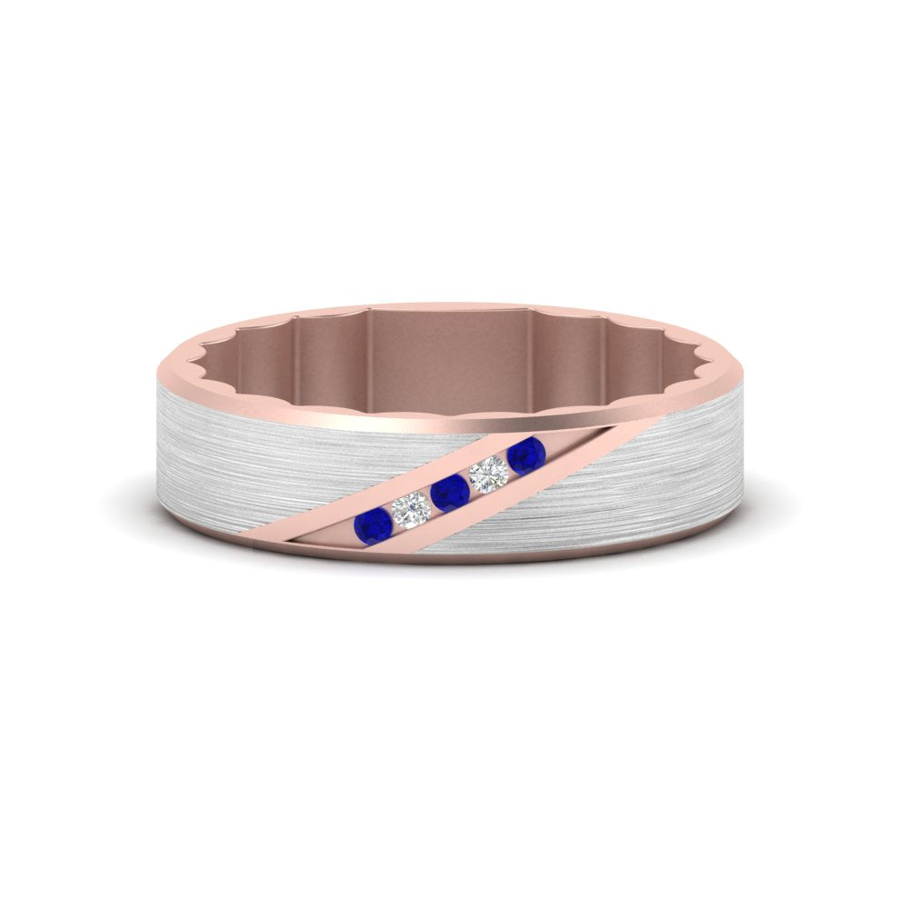 mens-brush-finish-2-tone-sapphire-wedding-band-in-rose-gold-FD10395BGSABL-NL-RG