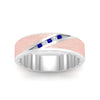 Load image into Gallery viewer, mens-brush-finish-2-tone-sapphire-wedding-band-in-white-gold-FD10395BGSABLANGLE5-NL-WG