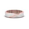 Load image into Gallery viewer, mens-brush-finish-2-tone-wedding-band-in-rose-gold-FD10395B-NL-RG