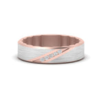 Load image into Gallery viewer, mens-brush-finish-2-tone-wedding-band-in-rose-gold-FD10395B-NL-RG
