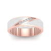 Load image into Gallery viewer, mens-brush-finish-2-tone-wedding-band-in-rose-gold-FD10395BANGLE5-NL-RG
