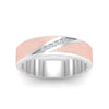Load image into Gallery viewer, mens-brush-finish-2-tone-wedding-band-in-white-gold-FD10395BANGLE5-NL-WG