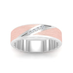 Load image into Gallery viewer, mens-brush-finish-2-tone-wedding-band-in-white-gold-FD10395BANGLE5-NL-WG
