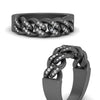 Load image into Gallery viewer, mens-cuban-link-diamond-wedding-band-in-black-gold-FDM10402ANGLE3-NL-BG