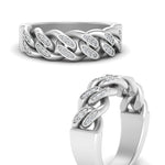 Load image into Gallery viewer, mens-cuban-link-diamond-wedding-band-in-white-gold-FDM10402ANGLE3-NL-WG
