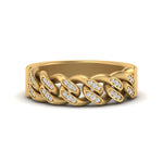 Load image into Gallery viewer, mens-cuban-link-diamond-wedding-band-in-yellow-gold-FDM10402-NL-YG
