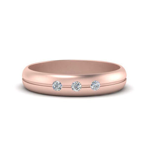 Mens 3 Stone Wedding Ring