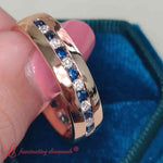 Load image into Gallery viewer, mens-diamond-channel-set-band-with-sapphire-in-rose-gold-fdm8040b-fancy1-nl-rg
