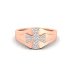 Load image into Gallery viewer, Mens Cross Gemstone Engagement Ring
