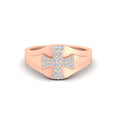 Thumbnail 1 - Mens Cross Gemstone Engagement Ring