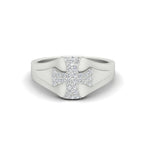 Load image into Gallery viewer, Mens Cross Gemstone Engagement Ring
