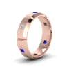 Load image into Gallery viewer, mens-diamond-engagement-rings-with-blue-sapphire-in-14K-rose-gold-FDM8012BGSABLANGLE2-NL-RG.jpg