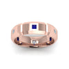 Load image into Gallery viewer, mens-diamond-engagement-rings-with-blue-sapphire-in-14K-rose-gold-FDM8012BGSABLANGLE5-NL-RG.jpg