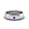 Load image into Gallery viewer, mens-diamond-engagement-rings-with-blue-sapphire-in-14K-white-gold-FDM8012BGSABL-NL-WG.jpg