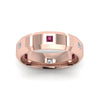 Load image into Gallery viewer, mens-diamond-engagement-rings-with-dark-pink-sapphire-in-14K-rose-gold-FDM8012BGSADRPIANGLE5-NL-RG.jpg