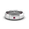 Load image into Gallery viewer, mens-diamond-engagement-rings-with-dark-pink-sapphire-in-14K-white-gold-FDM8012BGSADRPI-NL-WG.jpg