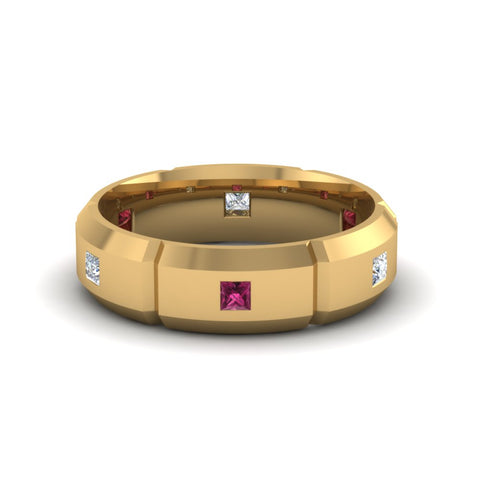 mens-diamond-engagement-rings-with-dark-pink-sapphire-in-14K-yellow-gold-FDM8012BGSADRPI-NL-YG.jpg