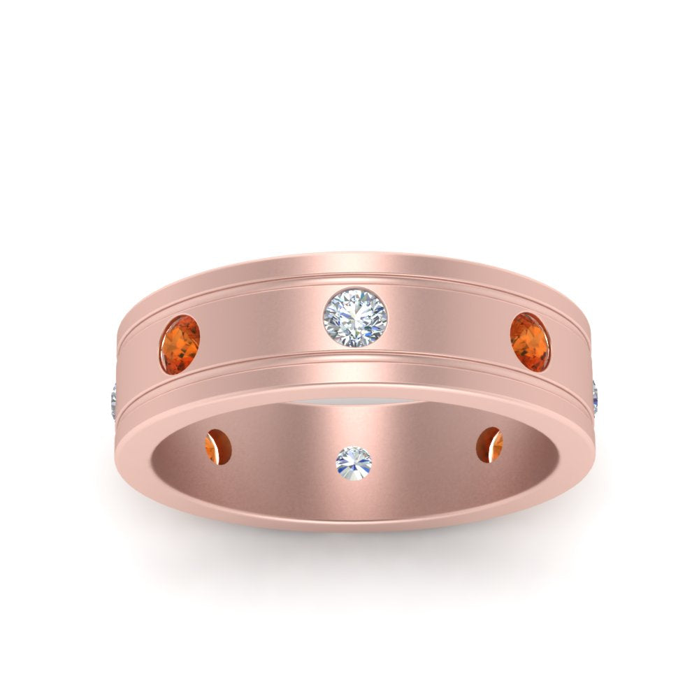 mens-diamond-eternity-ring-band-with-orange-sapphire-in-rose-gold-fdm124237rogsaor-nl-rg