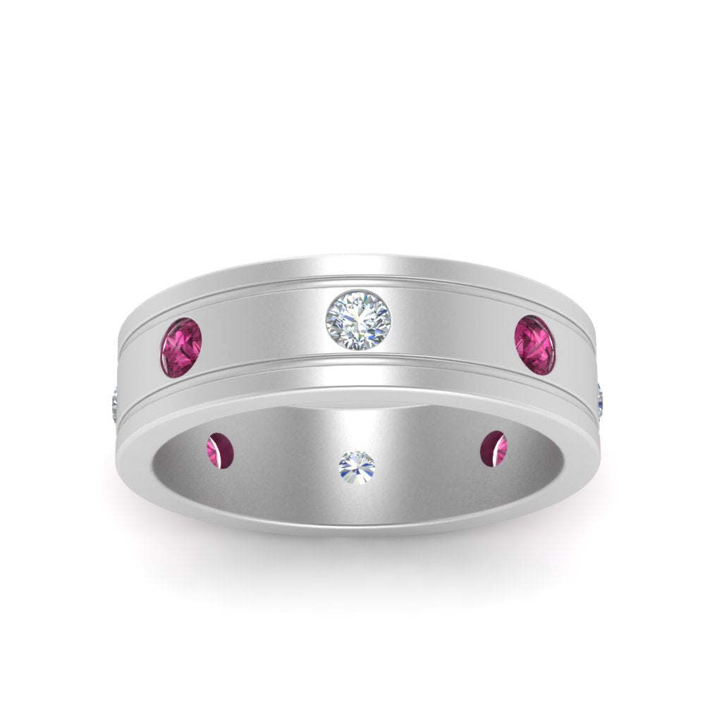 mens-diamond-eternity-ring-band-with-pink-sapphire-in-white-gold-fdm124237rogsadrpi-nl-wg