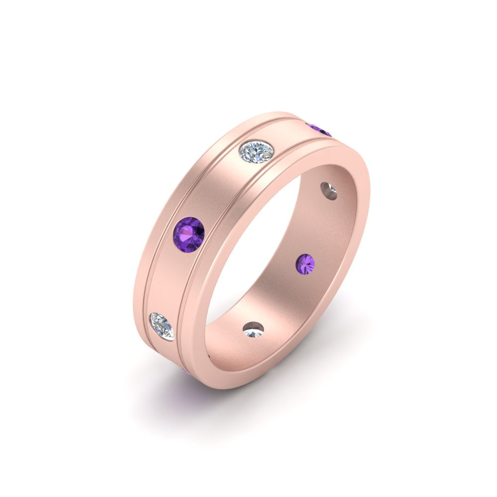 mens-diamond-eternity-ring-band-with-purple-topaz-in-rose-gold-fdm124237rogvito-nl-rg